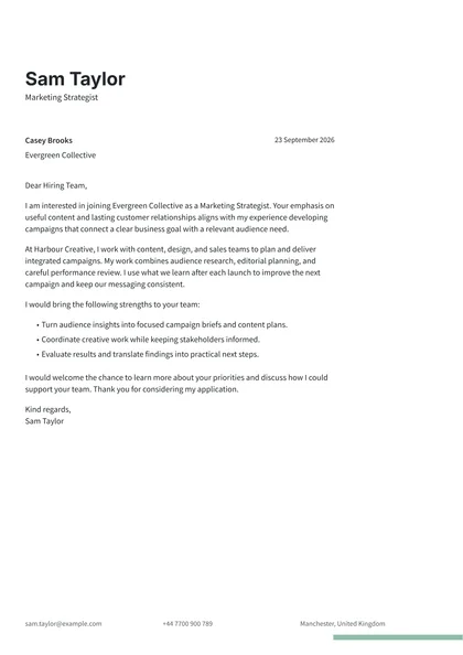 Graz cover letter template preview
