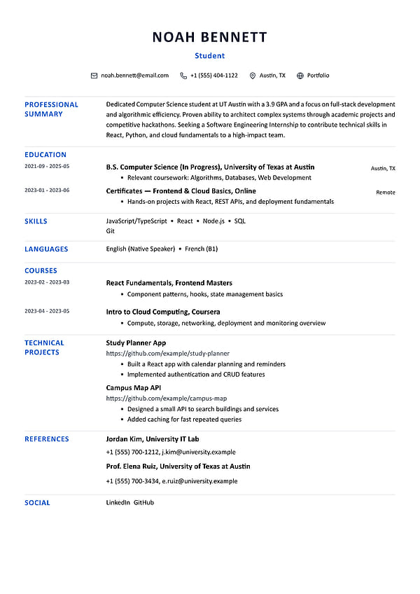 New Age modern resume template preview - contemporary ATS-friendly design for tech, creative, and professional job applications