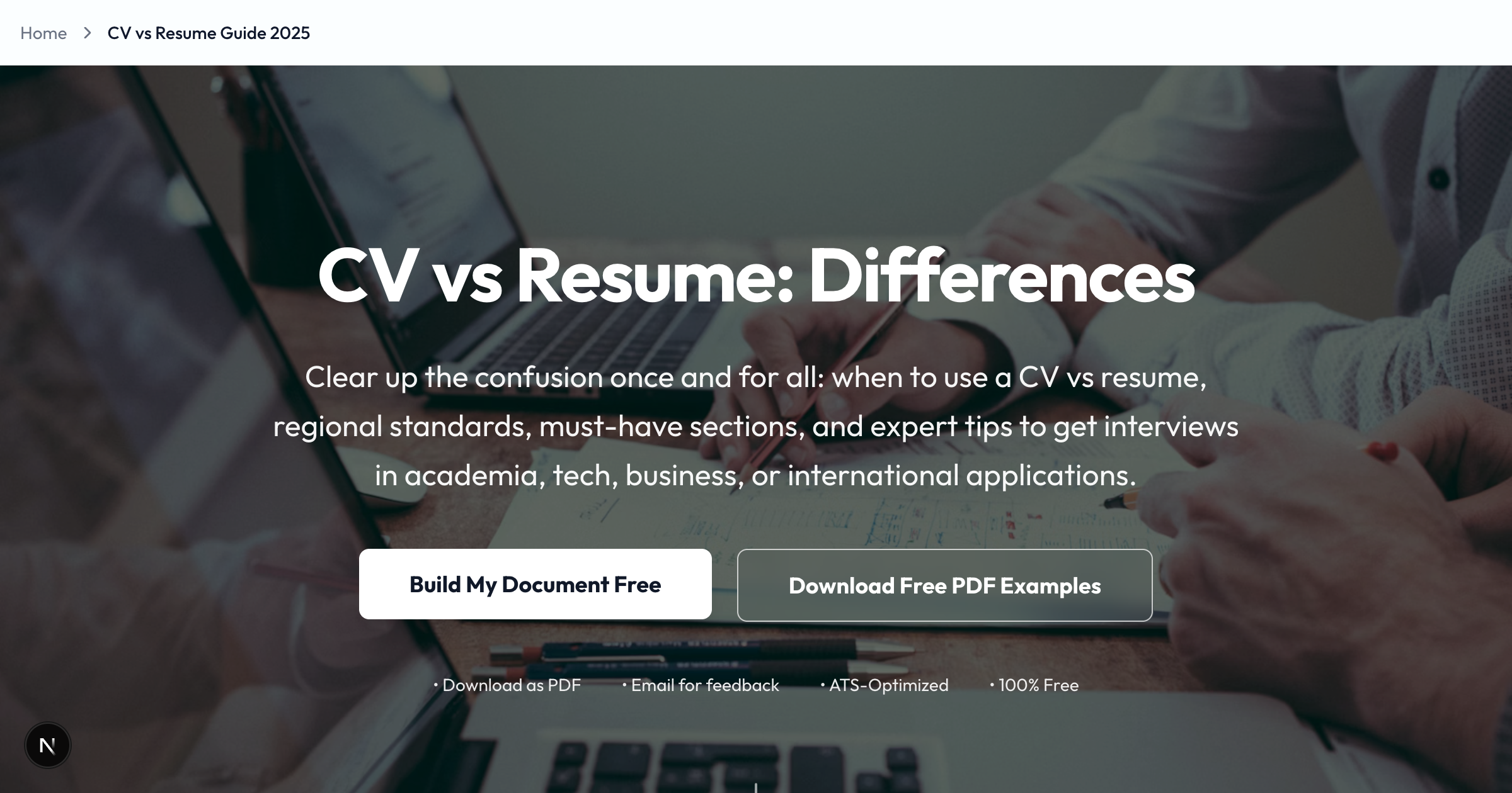 CV vs Resume 2026: Key Differences & When to Use Each